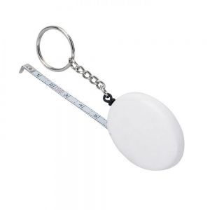 MINI FLEXOMETRO REDONDO BLANCO personalizada
